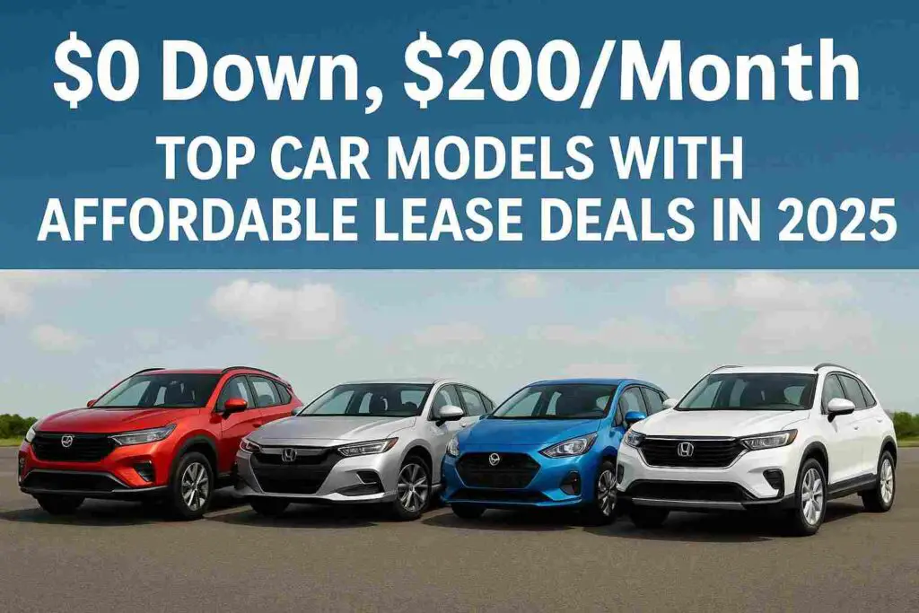 Best $0 Down Car Lease Deals Under $200