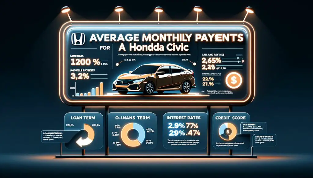 Average Monthly Payments for a Honda Civic