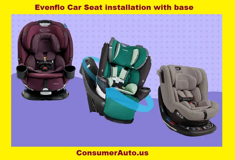 evenflo car seat installation with base
