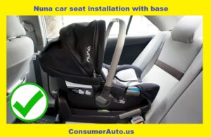 nuna car seat installation with base