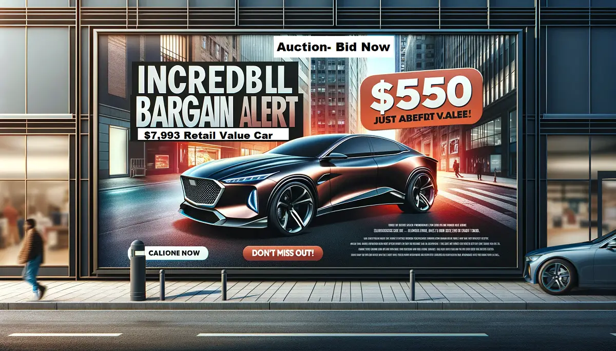 Incredible Bargain Alert 550 Bid for a 7,993 Retail Value Car Don
