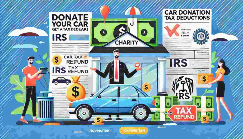Car donation tax deduction process IRS rules