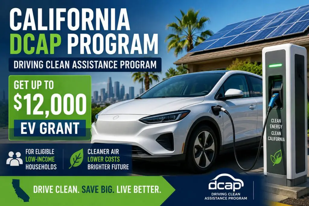 California DCAP Driving Clean Assistance Program $12000 EV grant low income