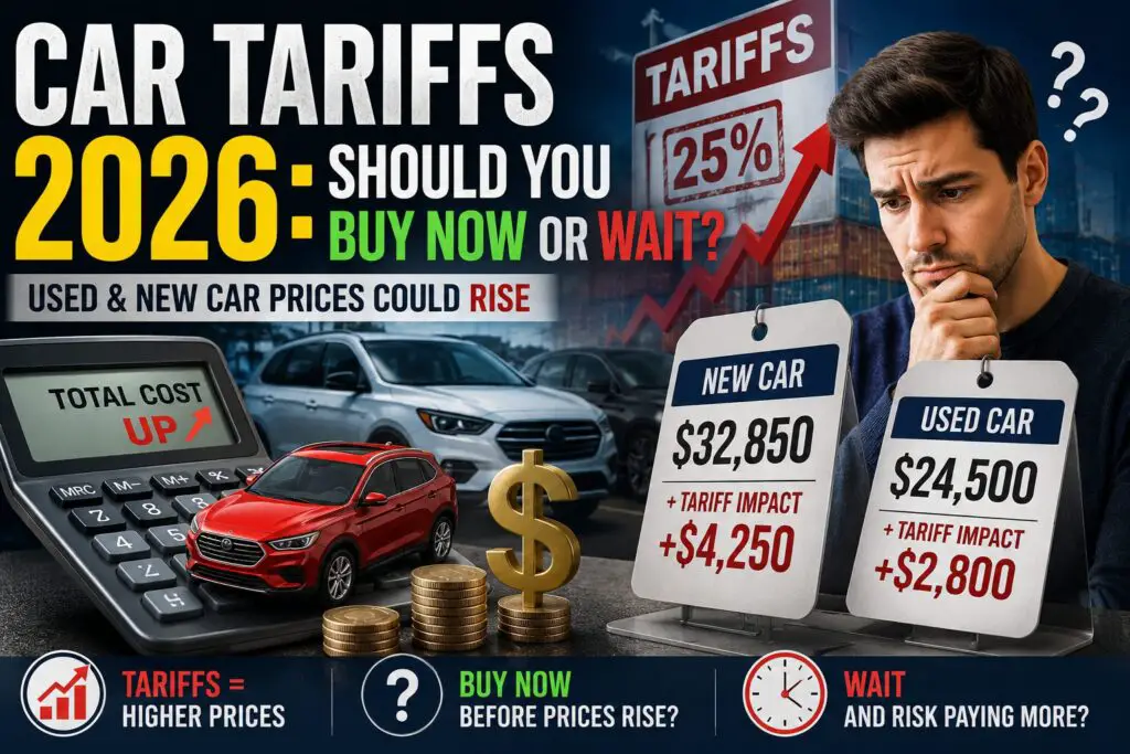 Car tariffs 2026 should I buy now or wait used new car prices rising