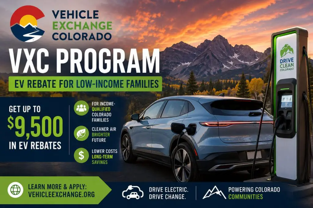 Vehicle Exchange Colorado VXC program EV rebate for low income families